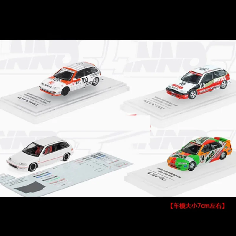 

INNO Diecast Alloy 1/64 Honda CIVIC EF3 EG9 Racing Car Model Adult Classic Collection Static Display Gift Boys Toy