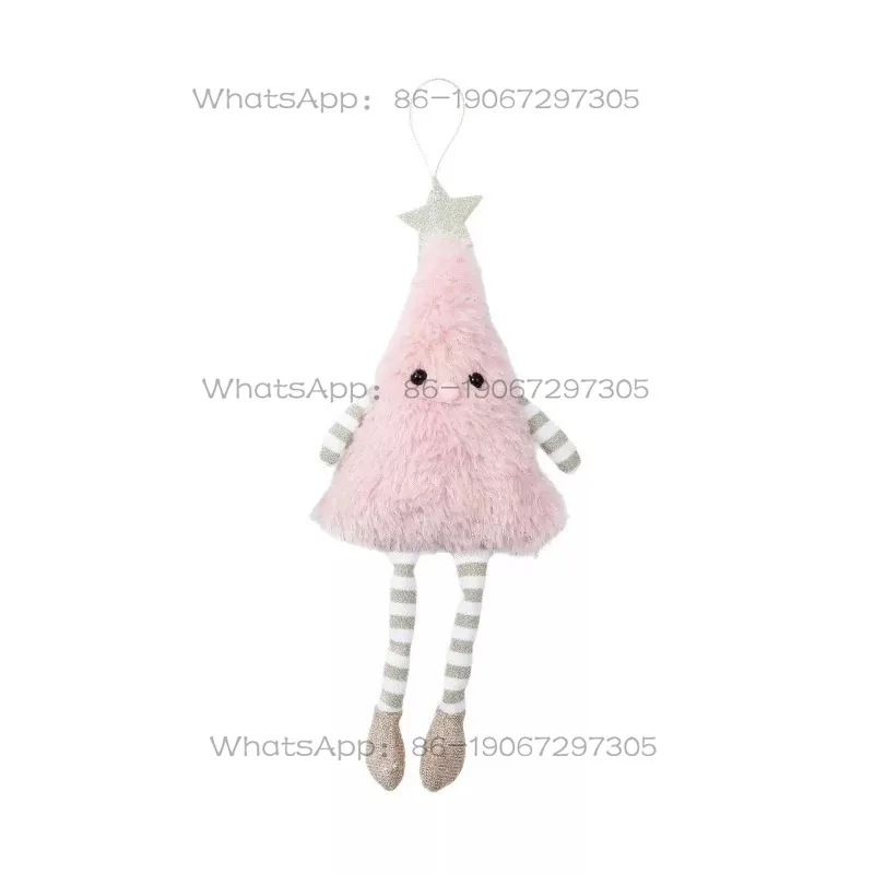 New Christmas Tree Five-pointed Star Doll Pendant Cartoon Plush Doll Pendant Gift