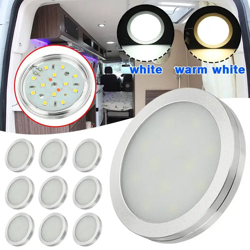 10PCS Car Interior Lighting Boat Camping Trailer Lights LED Spot Light Van Camper Caravan Lights Motorhome 12V LED Lights