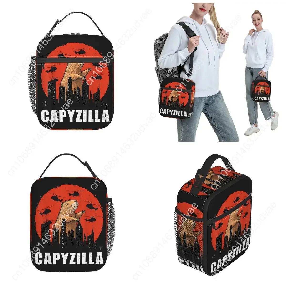 Insulated Lunch Box Capybara Capybara Rodent Capyzilla Merch Lunch Container Unique Design Thermal Cooler Lunch Box For Travel