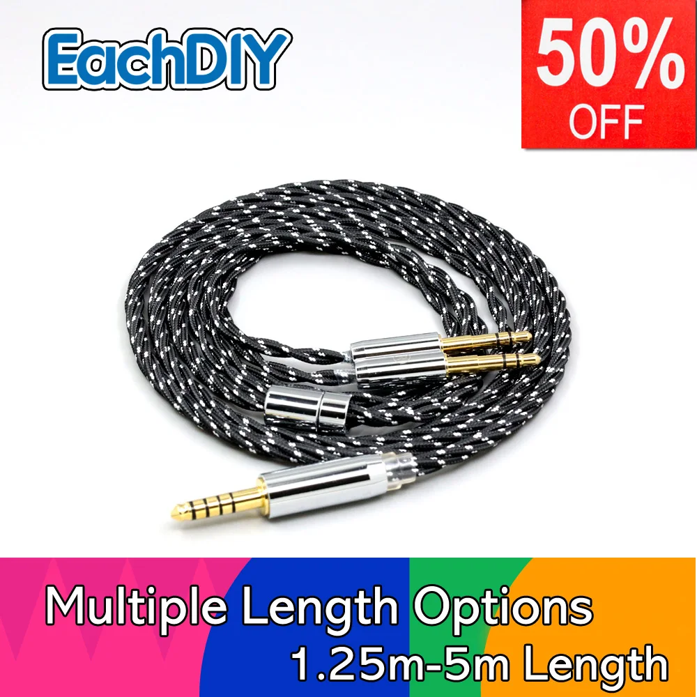 

OCC Mixed OFC Twisting Nylon Earphone Cable For Final Audio D8000 AFDS pro Design Pandora Hope vi Yamaha YH-5000SE LN008700