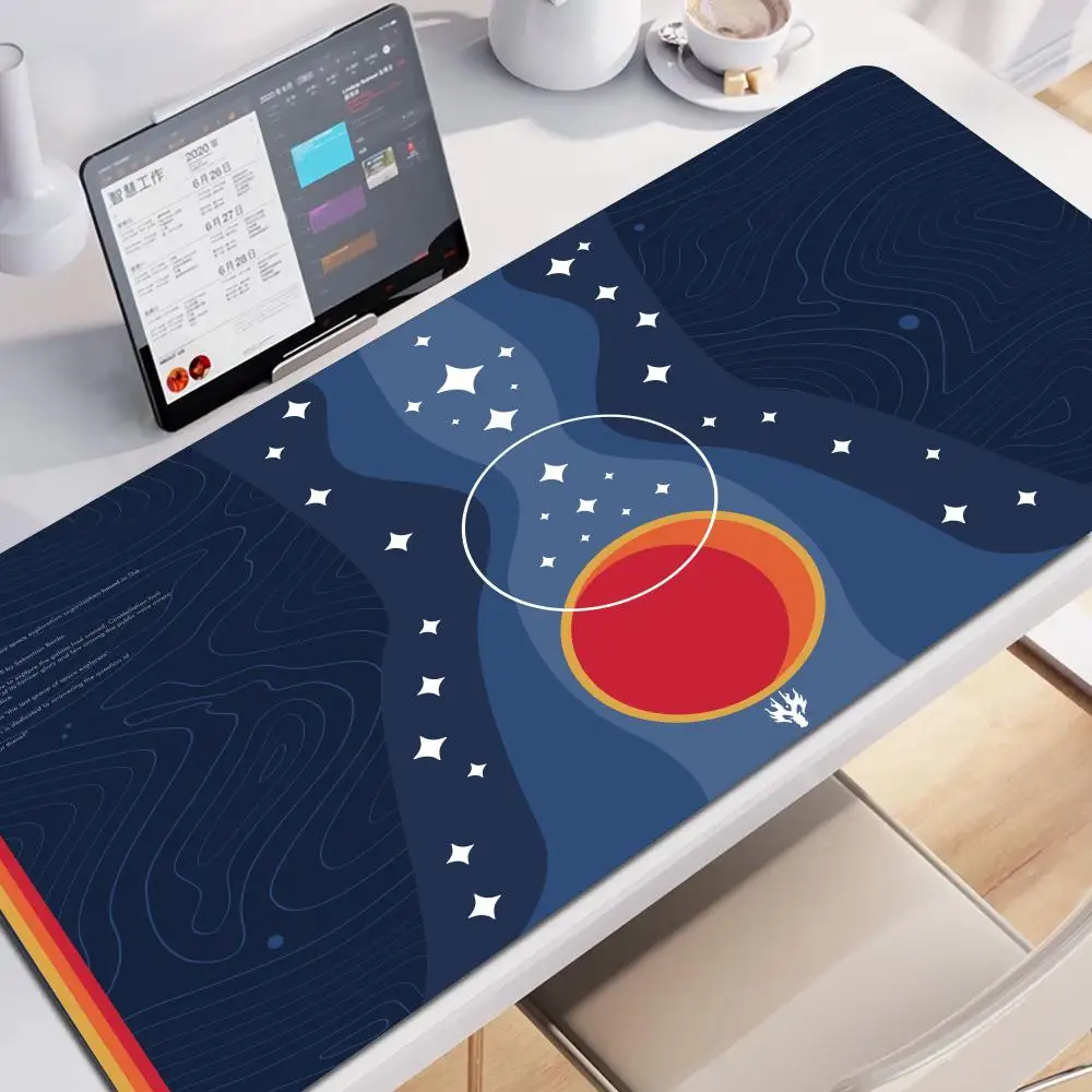 S-StarfieldS Mouse Pad Gaming Couple Locking Edge Big Computer Gamer Large Rubber Art Mousepad Laptop Desk Mat