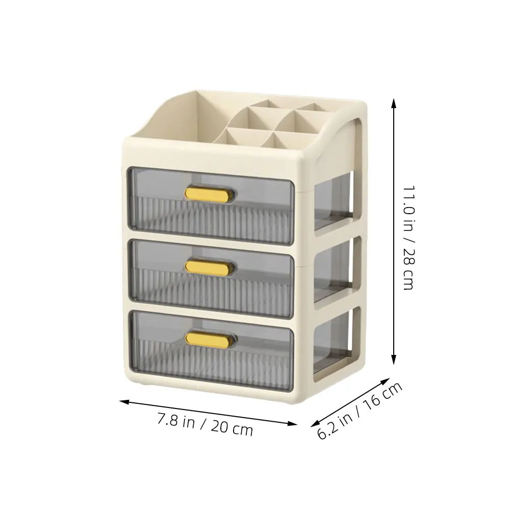 3 Tier Makeup Organizer with Drawers Countertop Storage Box for Vanity Bathroom Desk Use Organized Space for Eyeshadow