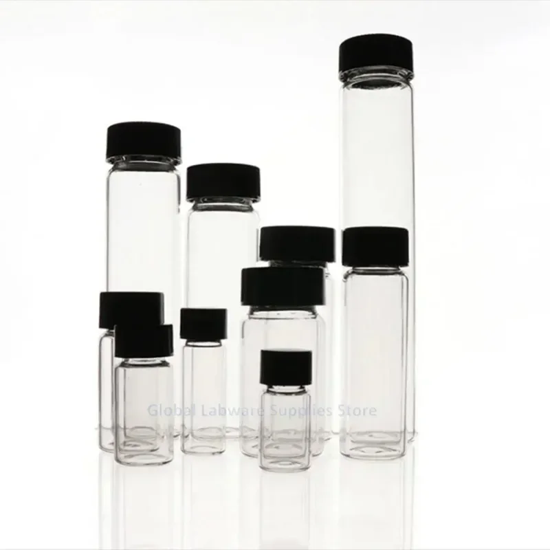 Laboratory 2ml To 60ml Clear Low Borosilicate Medicinal Glass Screw-top Reagent Sample Bottle for Chemical Experiment