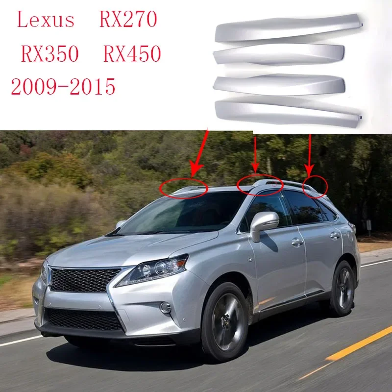 

Silver The roof rack protection cover and the roof railing rail end shell are suitable For Lexus RX270 RX350 RX450 2009-2015