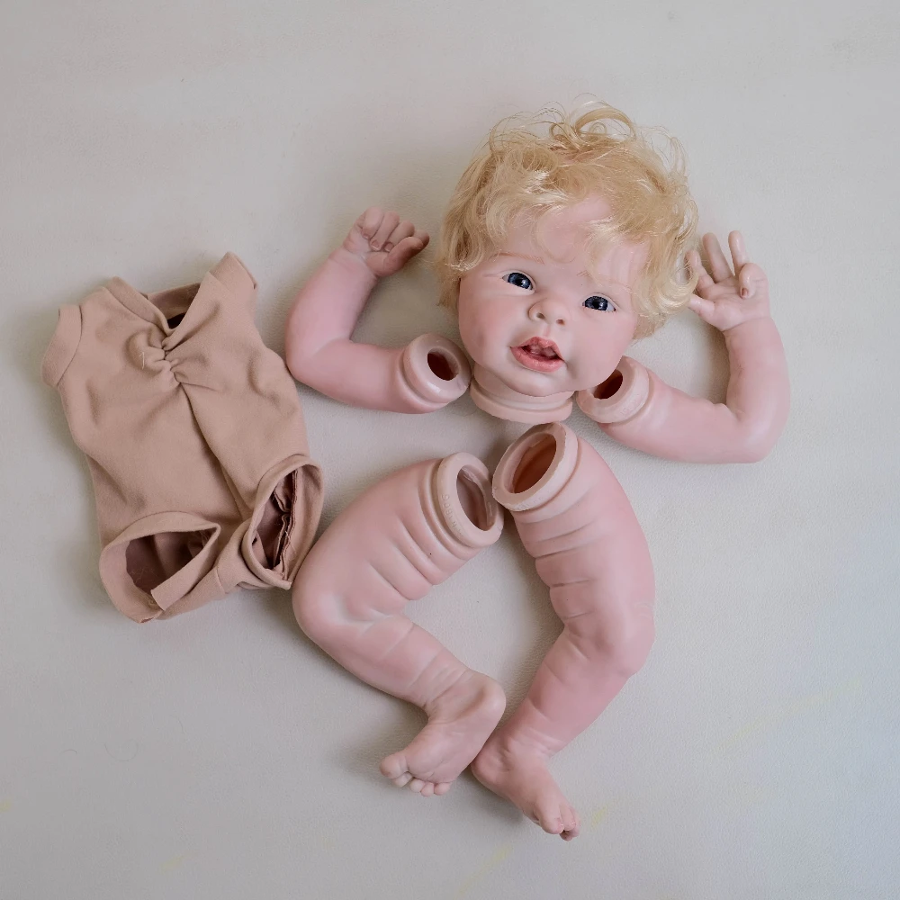 22 pollici Vendita di liquidazione Kit già dipinto Parti di bambole rinate con corpo in tessuto Kit fai da te fatto a mano Kit bambola Bebe Reborn