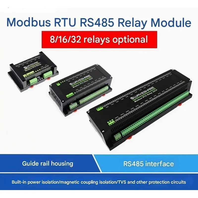 

Industrial RS485 relay 8/16/32-way switch input and output Modbus RTU