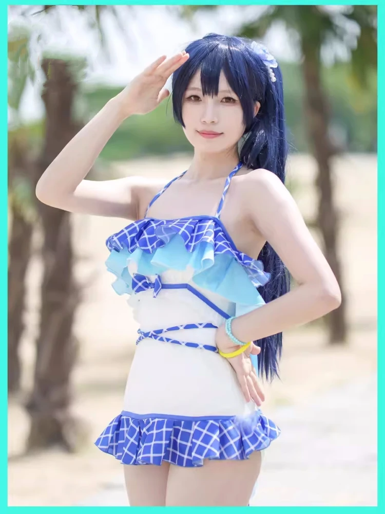 Sonoda Umi Cosplay Anime Lovelive Badpak Vrouwen Mode Kostuum Rollenspel Kleding Zomer Strandbadkleding Zangpak 2024 Nieuw