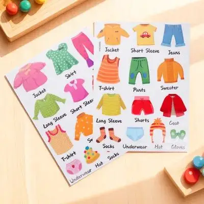 

1 set Wardrobe Stickers Closet Labels for Kids Clothing Organization Dresser Decals Removable PVC Wall Stickers Storage
