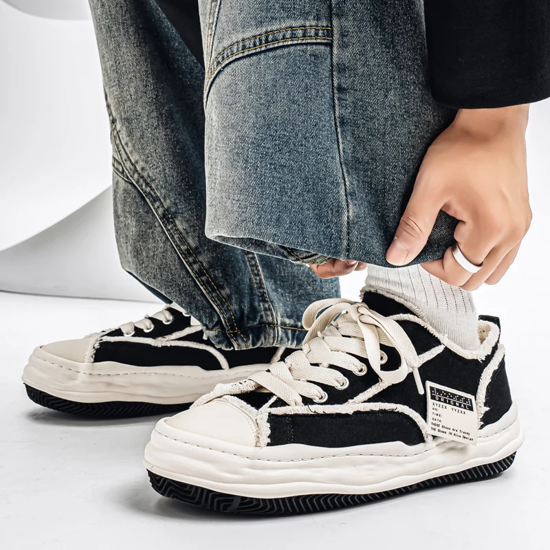 2025 Nieuwste heren- en damesmode Trendy canvas skateboardschoenen Comfortabele dikke bodem Casual sportschoenen voor koppels