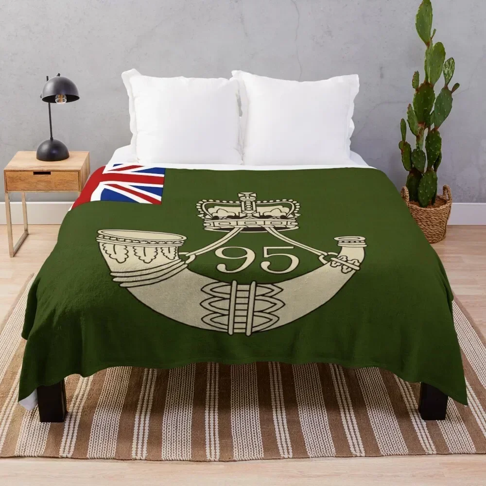 Napoleonic British flag of the 95th Rifles Throw Blanket Flannels blankets ands Warm Sofa Throw Blankets