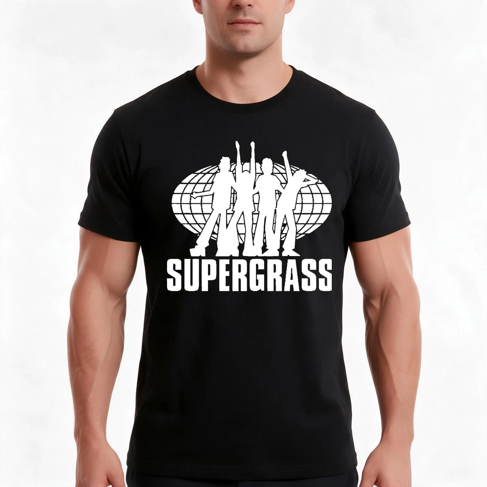 Vintage nineties Britpop super grass T-Shirt, Summer Casual Cotton Tee, Oversized Streetwear Tops, Vintage Graphic Print