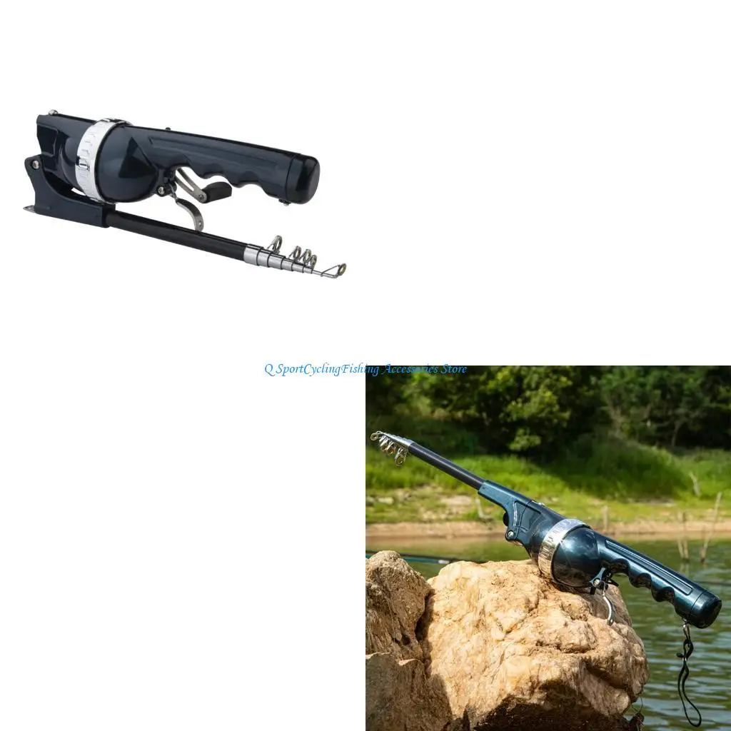 varas-pesca-rotativas-portateis-com-braco-carretel-haste-telescopica-leve-controle-ergonomico-gatilhos-para