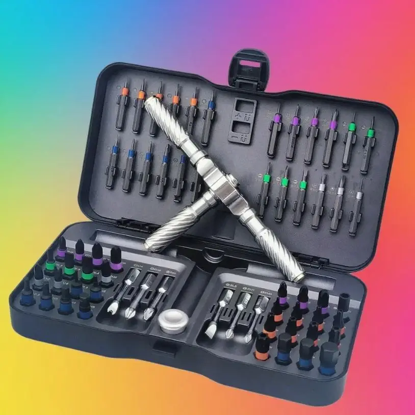 AliExpress VMAN Precision 66in1 magnetic ratchet screwdriver set Detachable T-handle magneticizer Fix furniture, electronics & bicycle