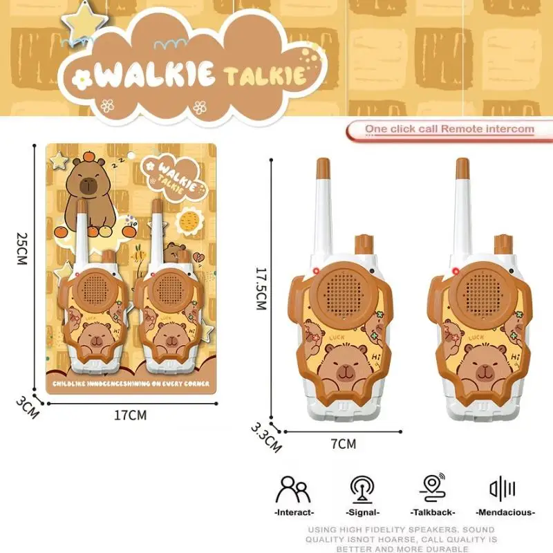 2 قطعة التفاعل بين الوالدين والطفل أجهزة اتصال لاسلكية المدى اتجاهين استقبال كابيبالا الأطفال اسلكية تخاطب لعب الاطفال هدايا عيد الميلاد #1