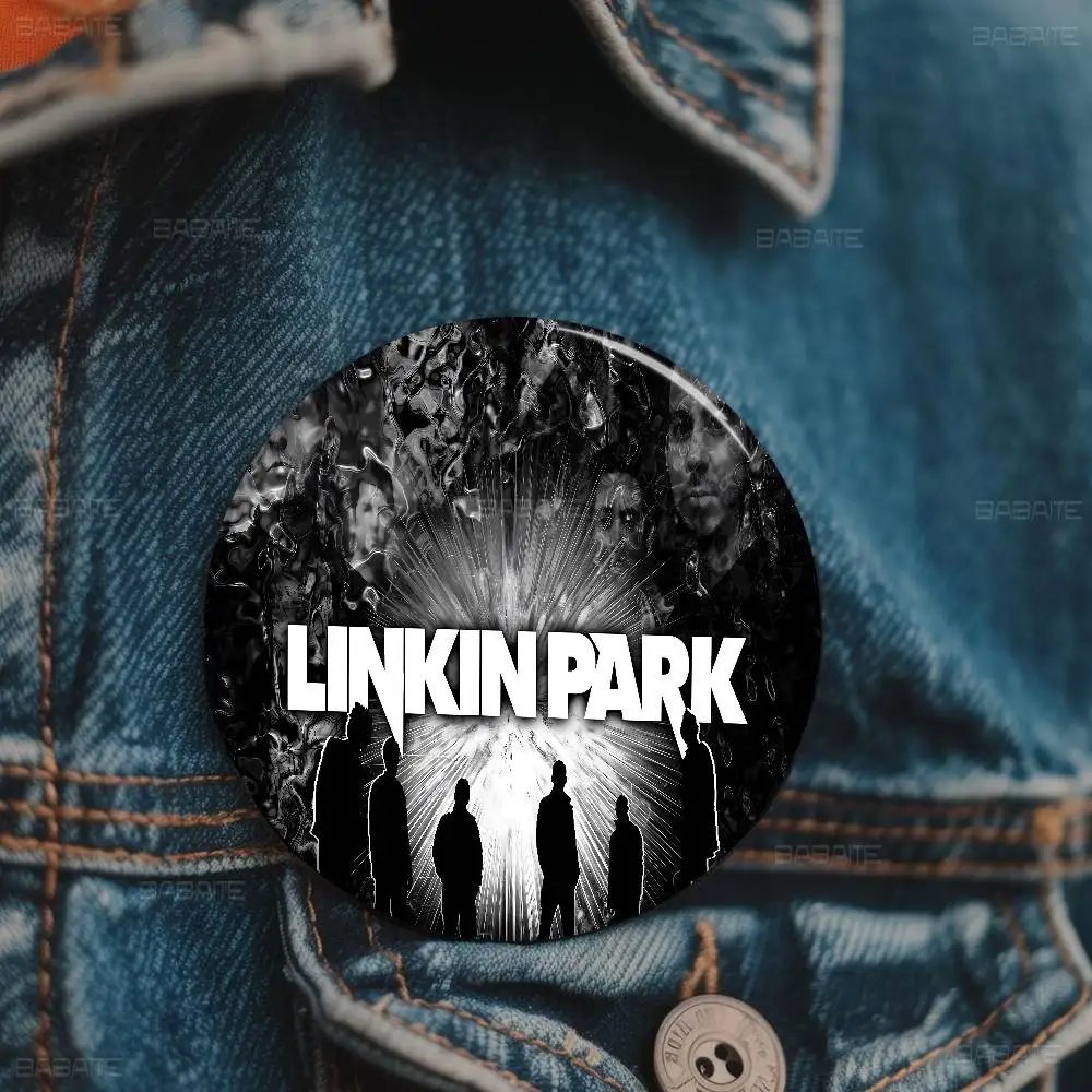 Banda l-linkin Cool p-park 58mm Linda figura de Anime insignia de icono broche de hojalata hecho a mano para mochila ropa adorno para el pecho regalos