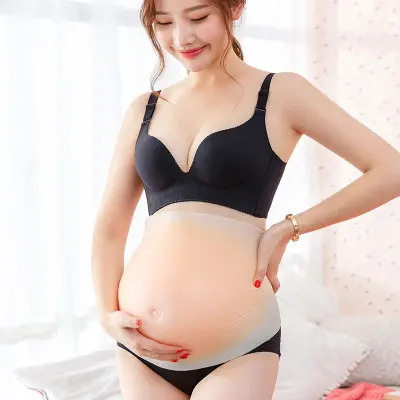 Silicone Fake Belly Pregnant Woman Surrogate Photo Performing Props Crossdresser Tummy Paunch Abdomen Cosplay