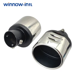 Stainless Steel Pipe Muffler Exhaust System For Automotive Tailpipes Silver Black Colored Muffler Tip For Nissan Sylphy, Corolla