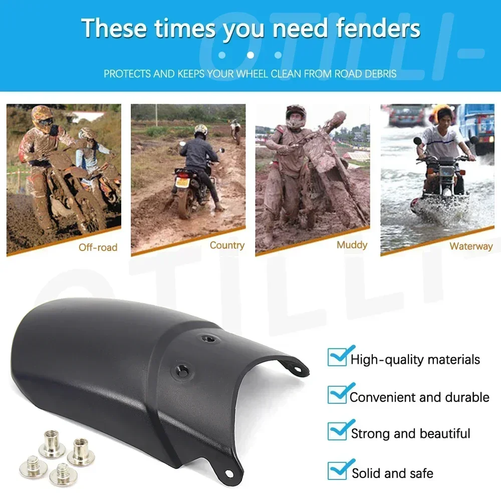 NEW Motorcycle Front Fender Mudguard Rear Extender Extension For Tiger 800 XC ABS 2016 2015 2014 2013 2012 2011