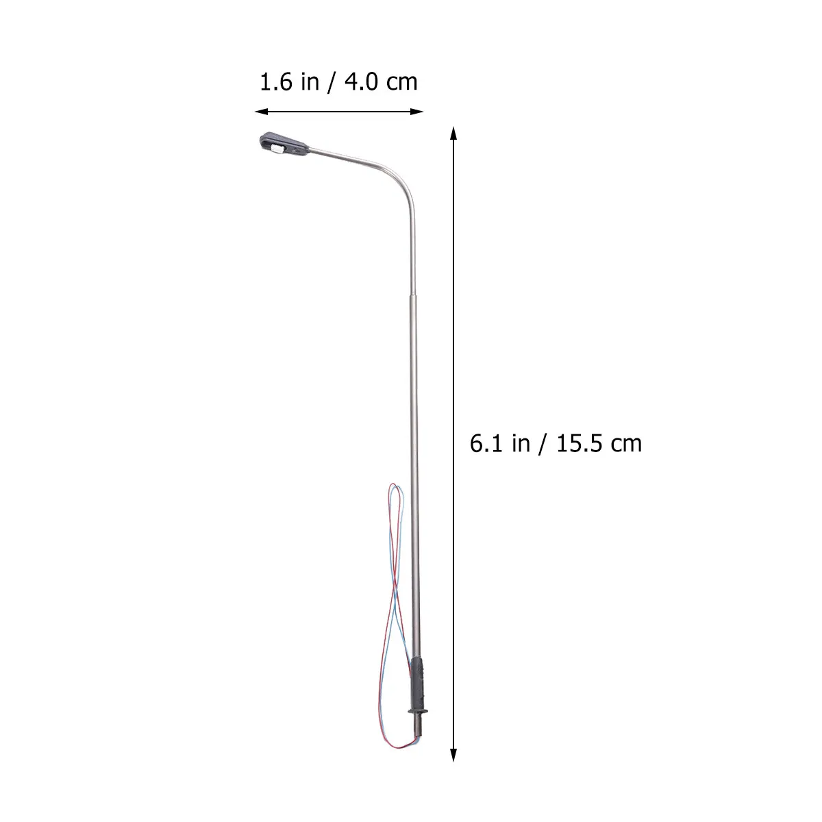 5Pcs LED Street Lights Steel Tube Miniature Lamp for Landscape Decoration Railway Building Layout Scale 175 110 80 55 40