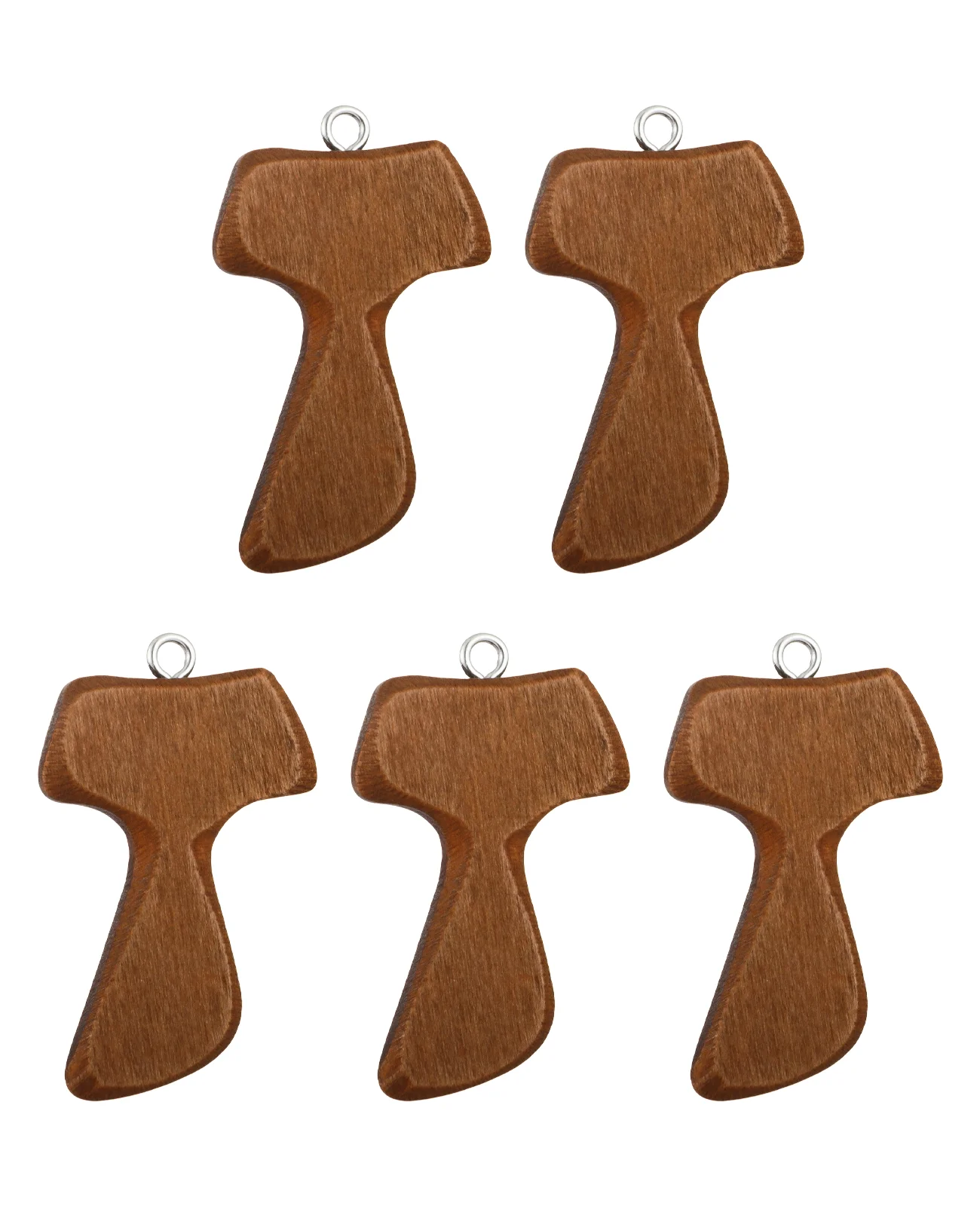 5 قطعة سحر الصليب تاو الخشبي كريستيان سانت فرانسيس أوف أسيسي الصليب قلادة لصنع المجوهرات DIY بها بنفسك اليدوية