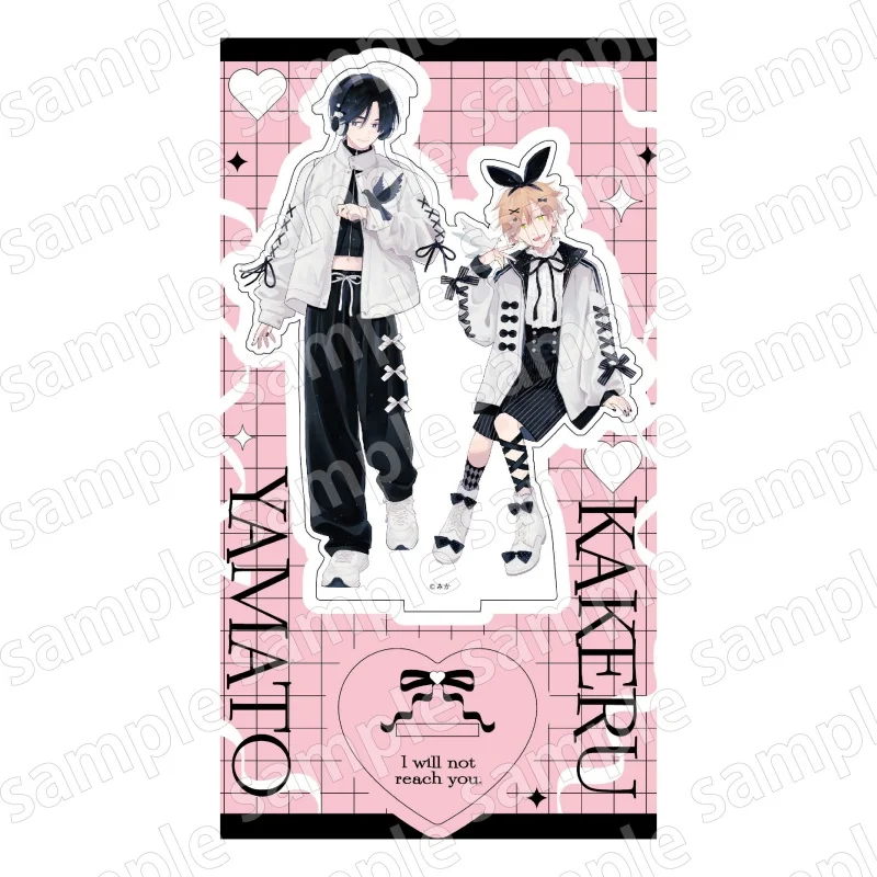 Anime Sasaki and Miyano‌ Cosplay Characters Acrylic Stand Figure BLACK & PINK Ornament Accessories Collection Desk Decor