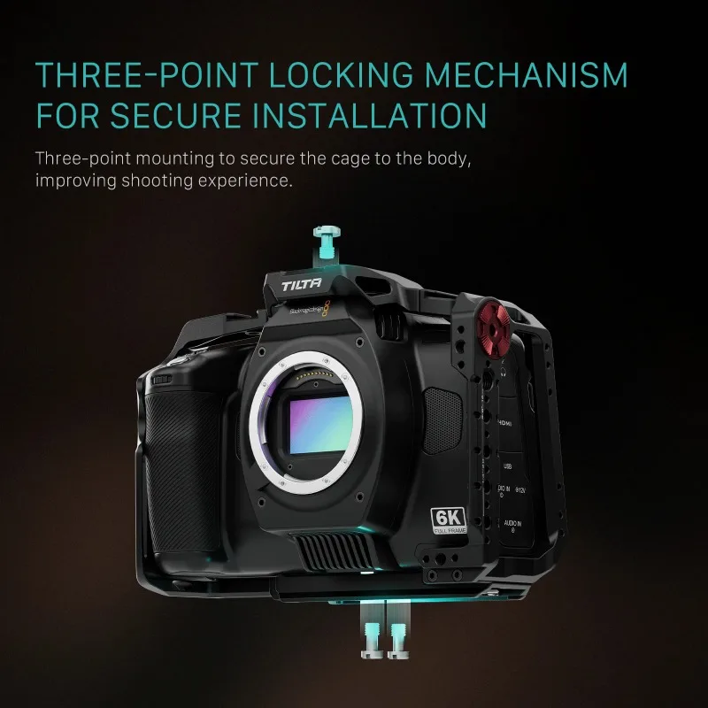 TILTA TA-T64 Complete Camera Rig for BMCC 6K, Advanced & Basic Bundles, Xeno Top Grip, 1/4
