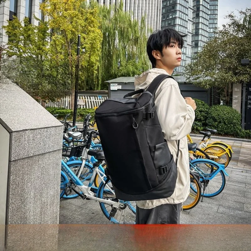 2025 New Travel Men's Backpack Large Capacity Outdoor Design Student Bookbag Trendy Commuting Durable Oxford Fabric Water Res...