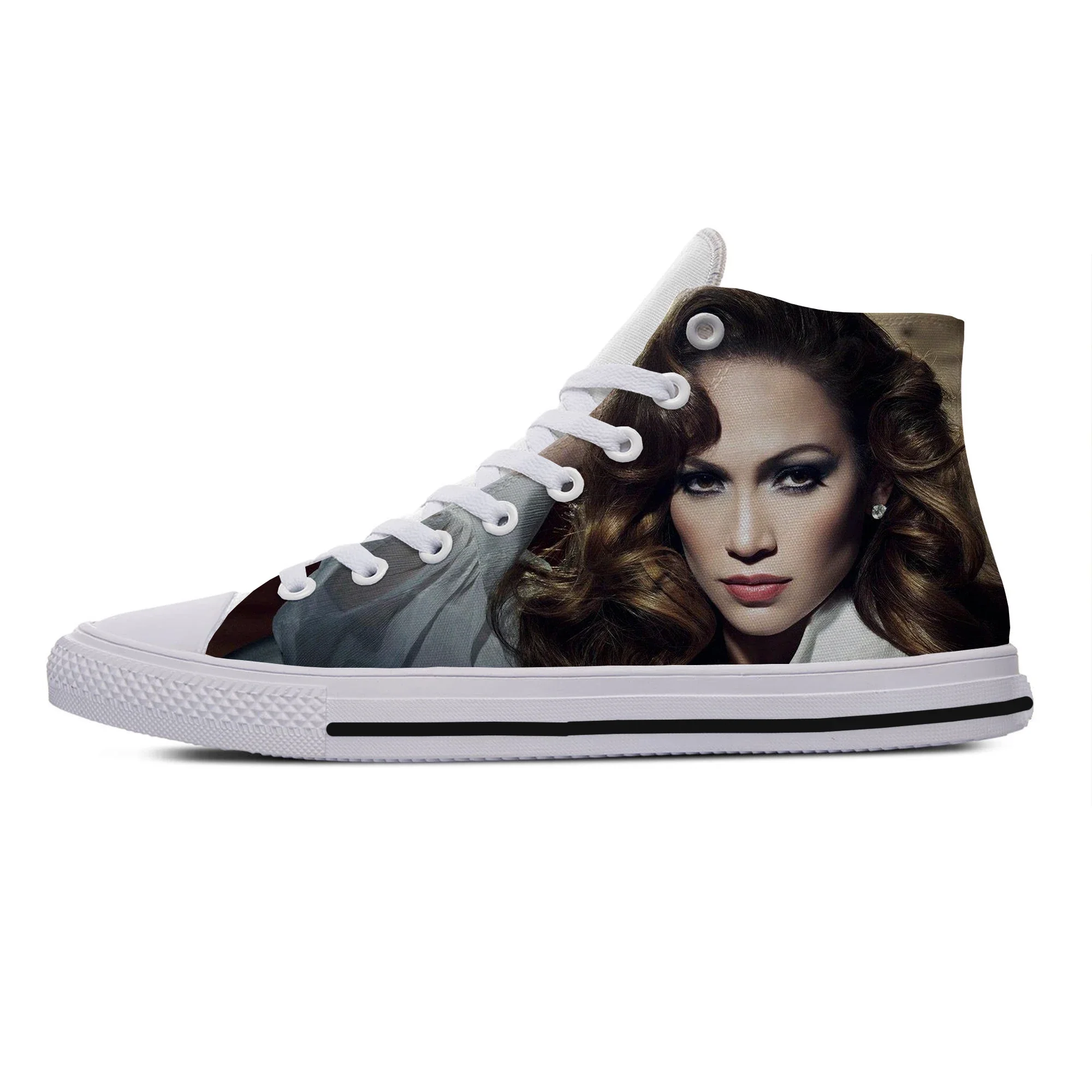 

Hot Cool Jennifer Lopez Singing Inside You Music Give Me Life Shoes Leisure Comfortable Canvas Shoes High Help Board Shoes