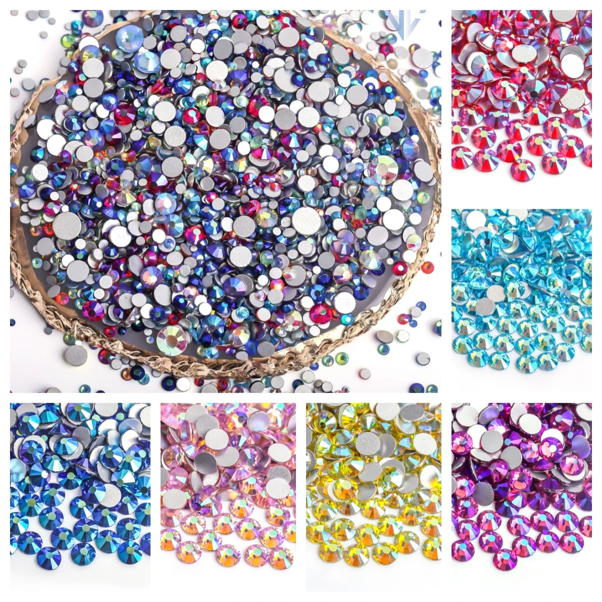 Aquamarin AB SS3 ~ SS30 Nicht Hotfix Strass стразы Flatback Glas Stein Nagel Strass Diamant Für DIY Nagel Dekorationen