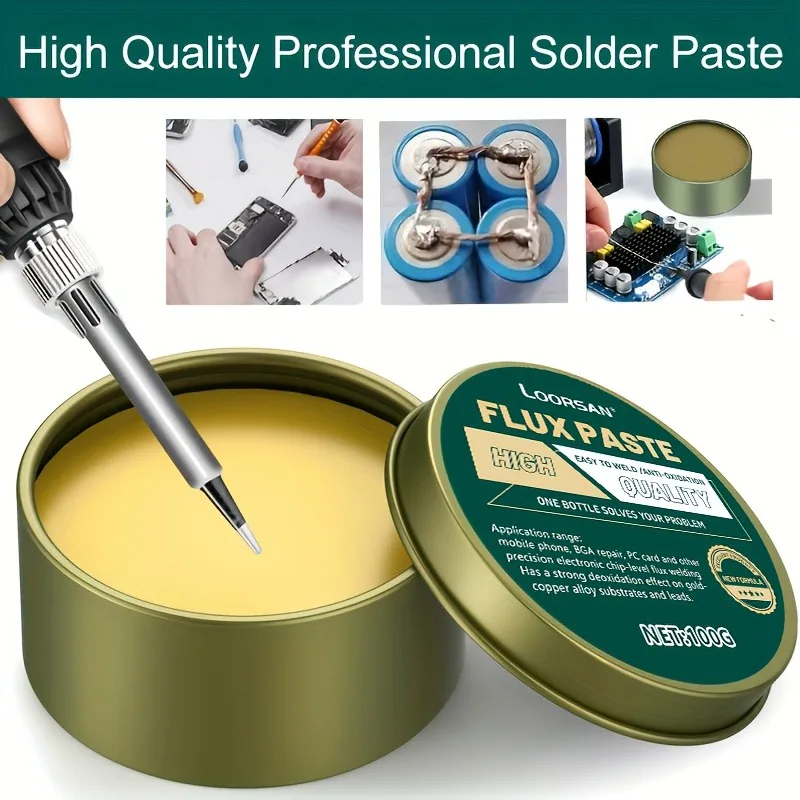 معجون لحام الصنوبري عالي النقاء: خالي من الأحماض، لحام قوي للفولاذ المقاوم للصدأ/النحاس/الحديد وألواح البطارية