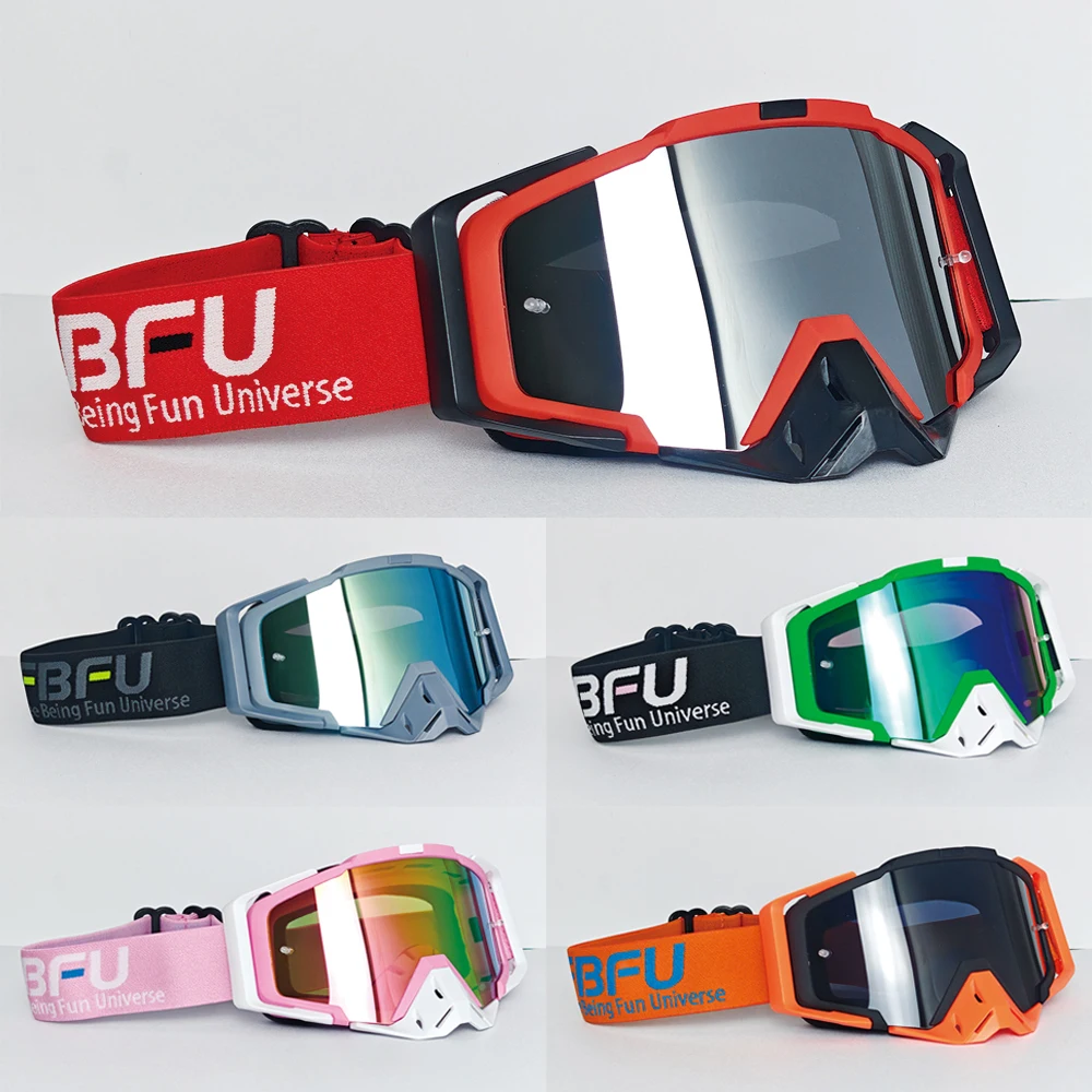 

2025 FBFU Вседневные лыжные мотоциклетные очки с HD-линзами, ATV BMX, пылезащитные, пескозащитные, дышащие, для мужчин и женщин