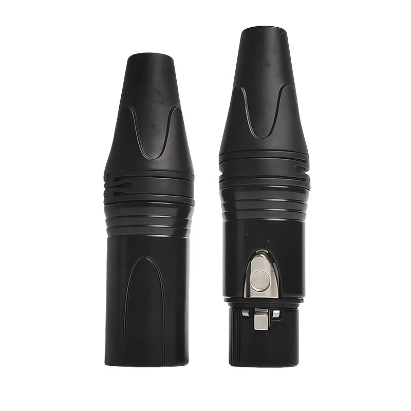 4/10/20Pcs 3-Pin XLR Male Female Audio Cable Connectors Metal Microphone Plugs with Gold-Plated Contacts