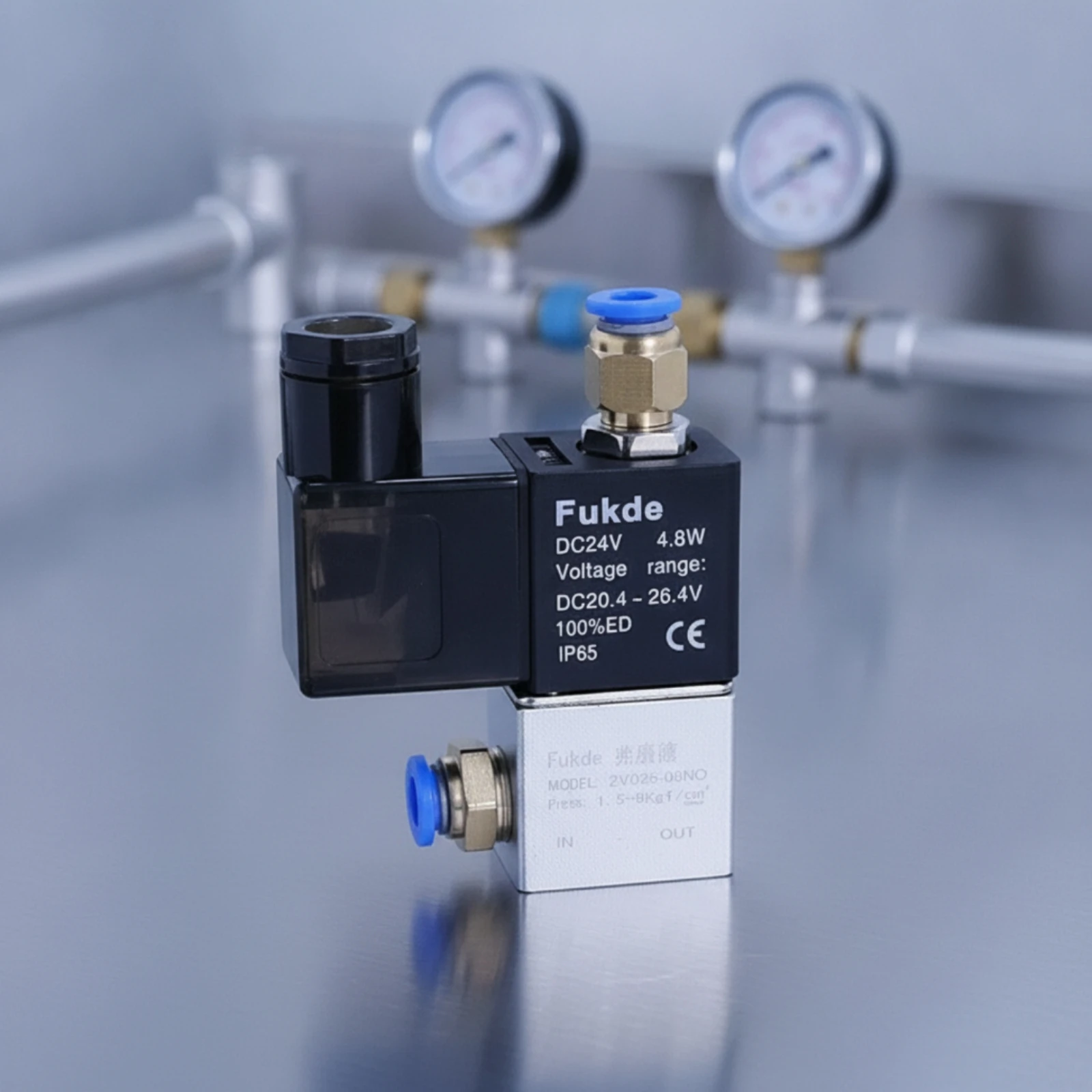 2V025-08 Valve Compact Pneumatic Valve with Threaded Ports Good Seal Strong Pressure Resistance for Technicians