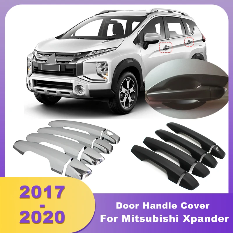 

Накладки на дверные ручки ABS Chrome, матовый черный цвет, для Mitsubishi Xpander 2017-2020