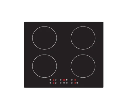 4-Burner Gold Built-In Induction Electric Cooktop with Touch Control Child Lock Glass Surface 7800W for Household Use