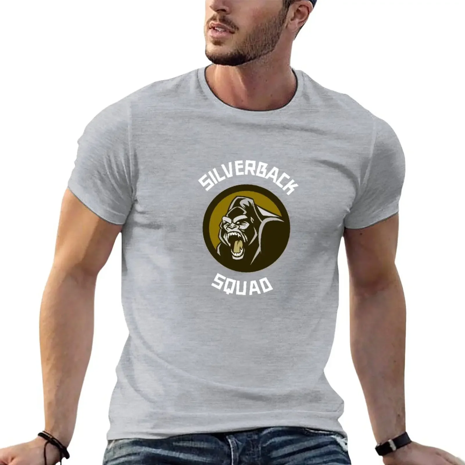 New Silverback Gorilla Squad T-Shirt custom t shirts sweat shirt Aesthetic clothing big and tall t shirts for men heavyweight image 3