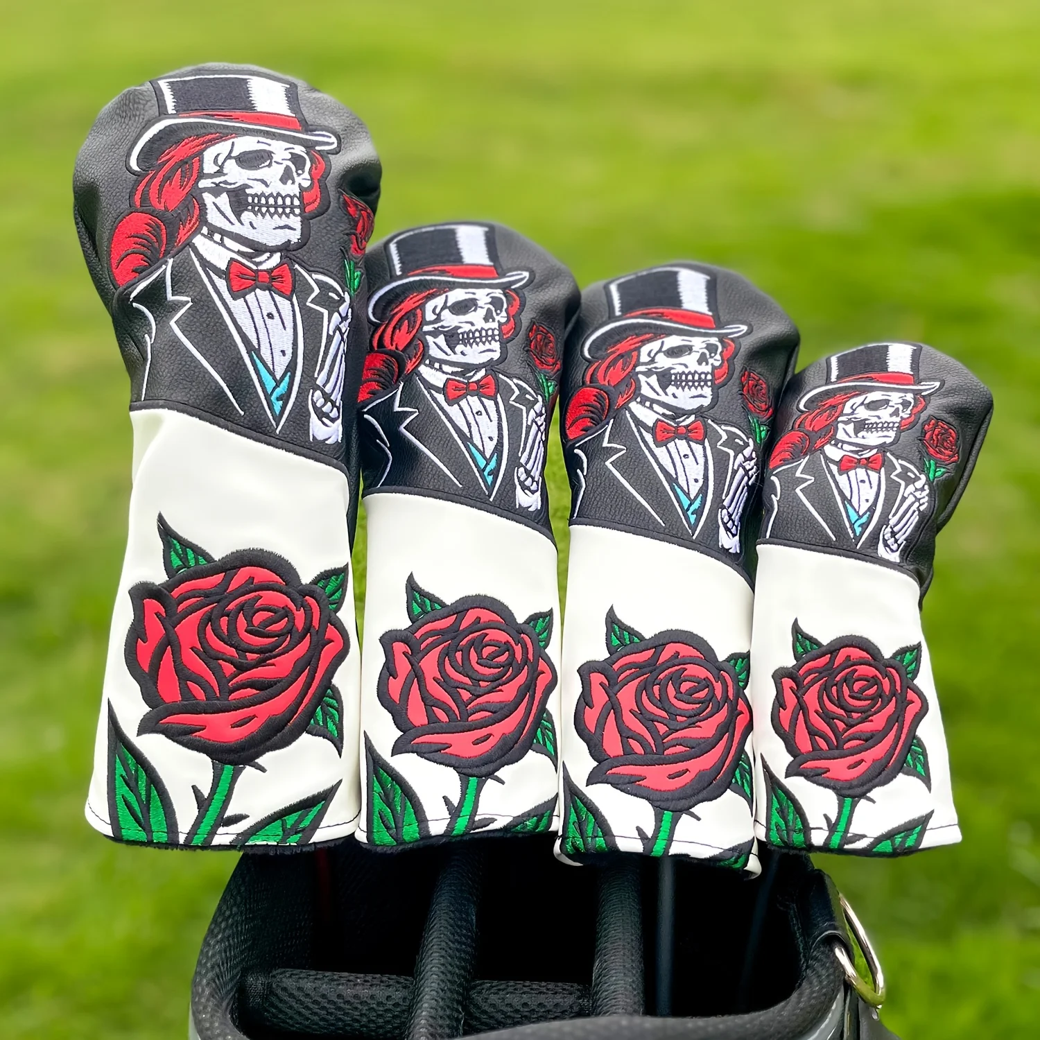 1pc/4pcs Golf Club Head Covers Suitable for Driver, Fairway & Hybrid Heads - Driver Headcovers with Fairway/Hybrid Caps