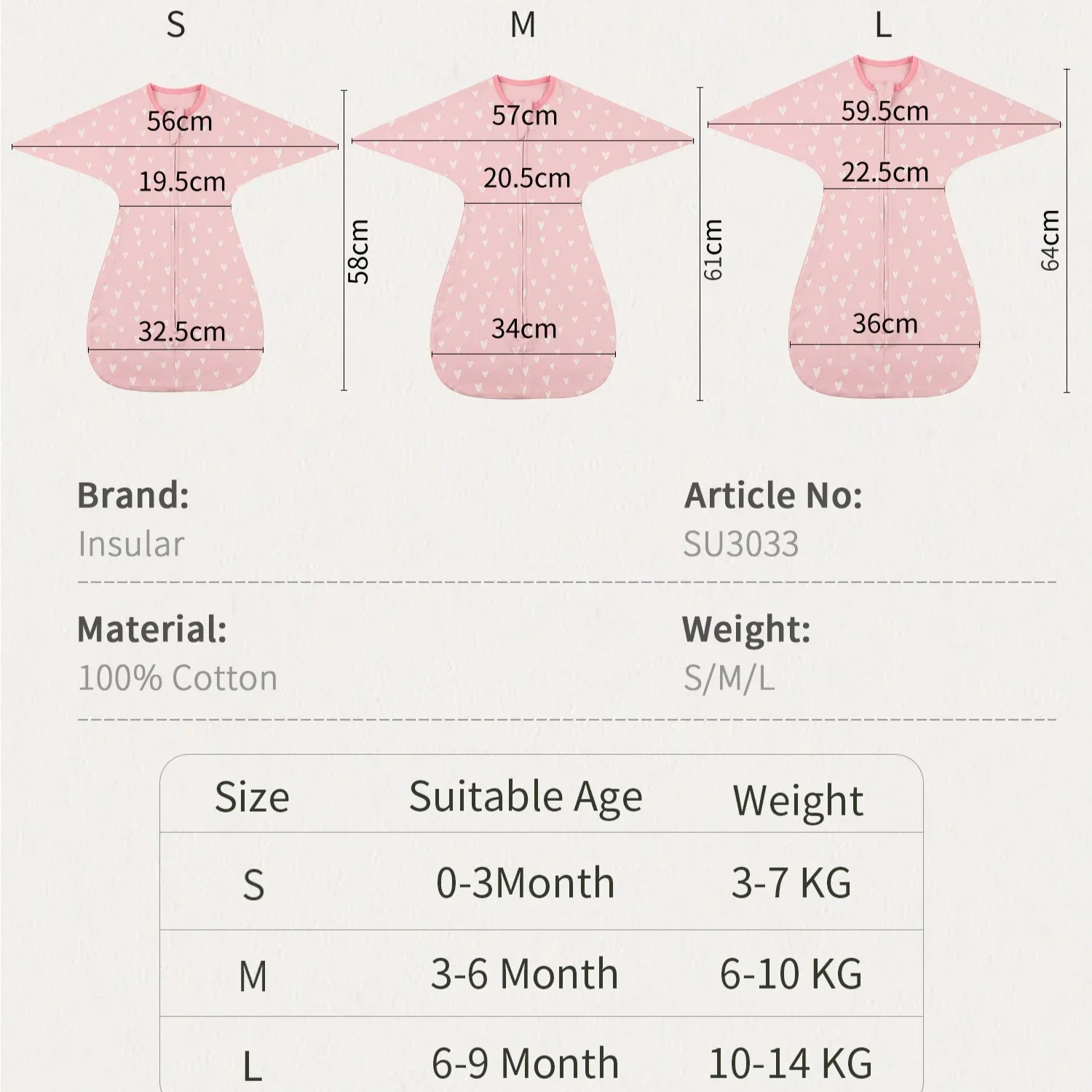 Manta aislante para abrazar para bebé, saco para saltar, tipo rendición, saco de dormir suave para bebé, saco de dormir totalmente de algodón para recién nacido, antisaltamiento de 0 a 1 año
