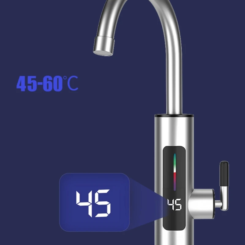 Efficient Electric Heating Tap with Clear Temperature Display Internal Heating Water Pipe Tap Convenient Water Fault