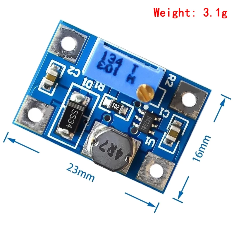 5PCS 2-24V to 2-28V 2A DC-DC SX1308 Step-UP Adjustable Power Module Step Up Boost Converter for DIY Kit