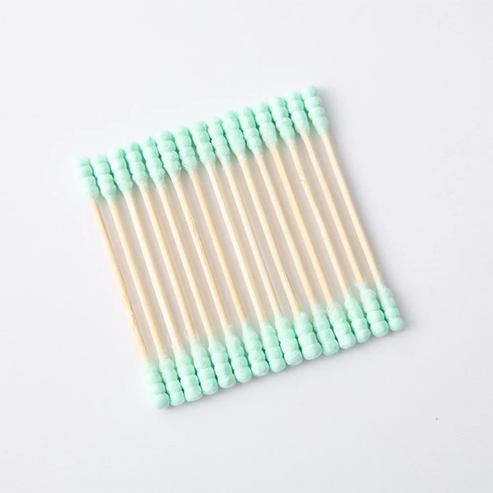 1000 قطعة مسحات قطنية للاستعمال مرة واحدة برأس مزدوج تصميم حلزوني أدوات مكياج صحية آمنة للاستخدام المنزلي مسحات قطنية #1