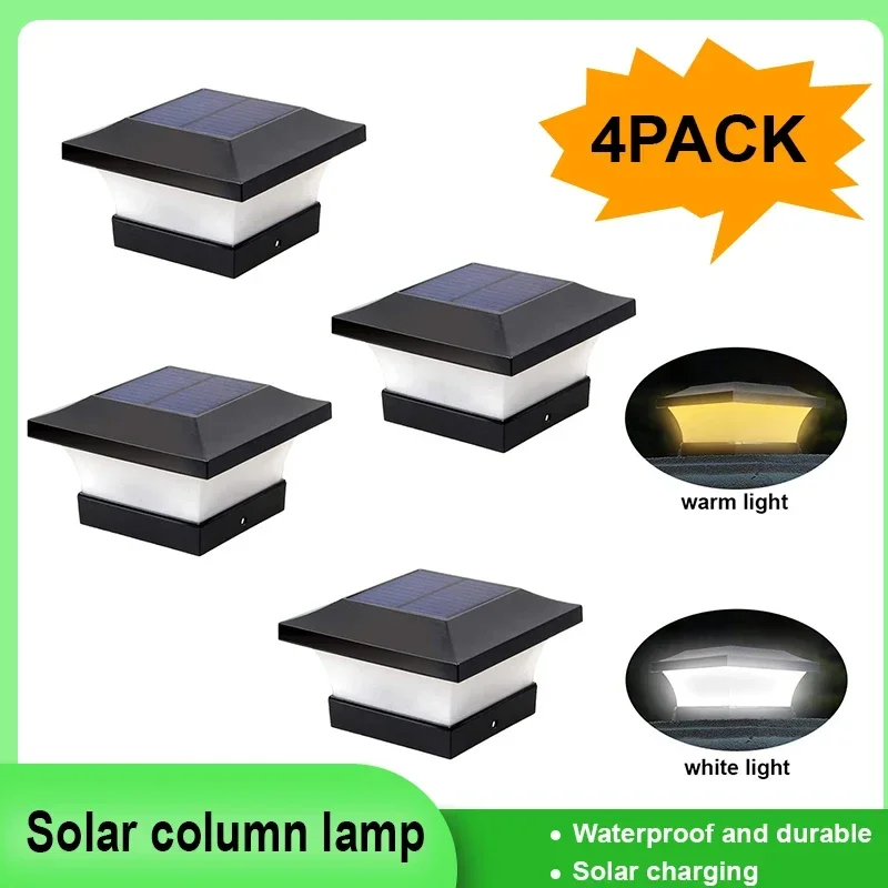 Solar Zaun Post Lichter, Solar Post Cap Landschaft Beleuchtung Lichter Outdoor Solar Post Licht wasserdicht für dekorieren Garten Weg