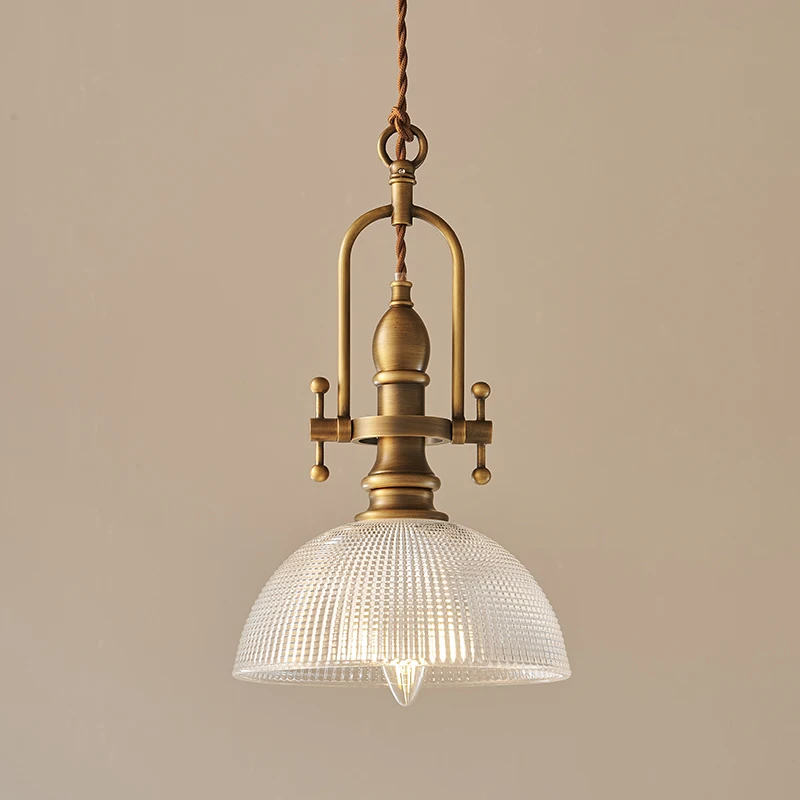 American Retro Pendant Lights Glass Lampshade Suspension Luminaire Restaurant Bar Cafe Corridor