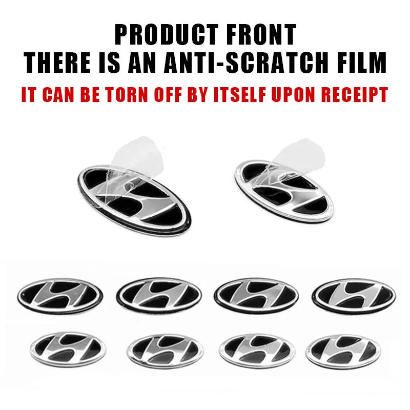5/10 قطعة شعارات مفتاح السيارة الألومنيوم ملصقات لشركة هيونداي إلنترا توكسون أكسنت ميسترا I20 I30 شارات ملحقات التحكم عن بعد #5