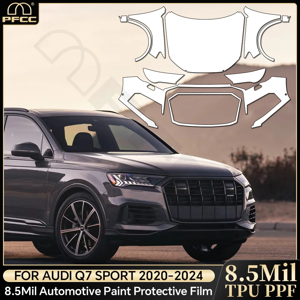 

For Audi Q7 Sport 2020-2024 TPU Paint Protection Film Clear Bra Car Body Anti-Scratch Pre-cut PPF Invisible Resistant Repairable