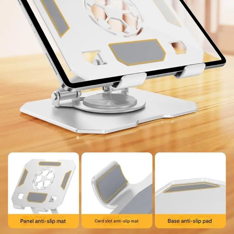 462E Double Pivots Adjustable 360 Swivels Desktop Stand For Pad Air Mini Foldable Carbon