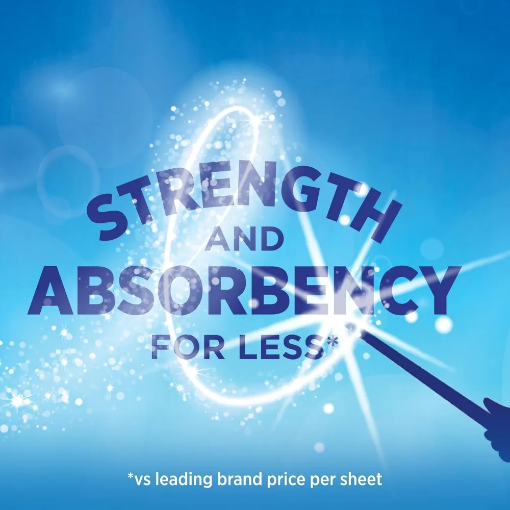 Strong and Absorbent 2-Ply Paper Towels for Kitchen Cleaning and Everyday Messes 6 Double Rolls Total 660 Sheets Disposable Household Paper Towels view 2
