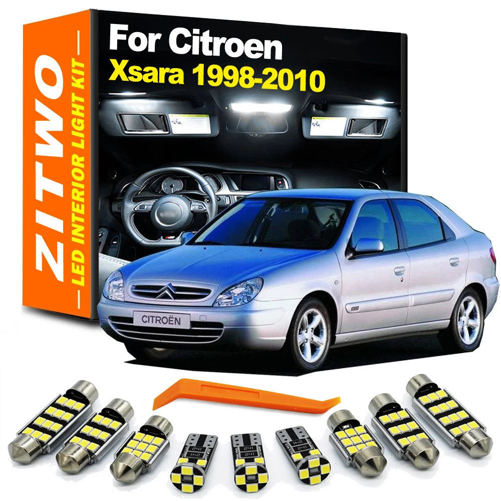 ZITWO 14Pcs Canbus LED Interior Dome Map Reading Trunk Light Bulb Kit For Citroen Xsara Hatchback Break Coupe N0 N1 N2 1998-2010