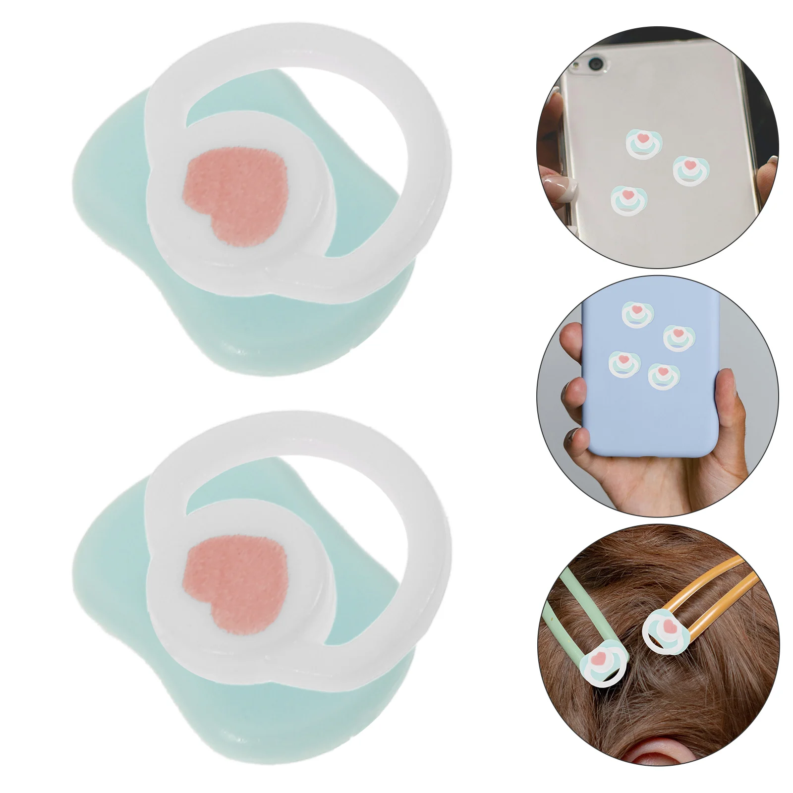 5 個ミニおしゃぶりチャーム樹脂クラフト用品電話ケースの装飾ヘアピンアクセサリー小さな装飾品家の装飾品